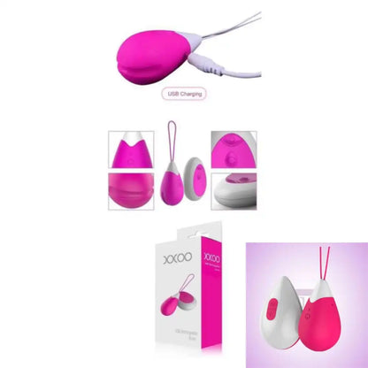 Jumping wireless egg vibrator massager for women with remote control and 8 vibration modes.