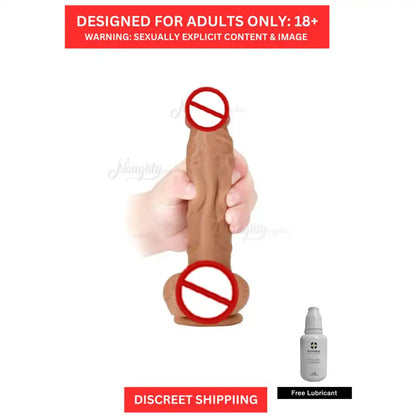 Large head wellness massager for women with textured design and stable suction base.