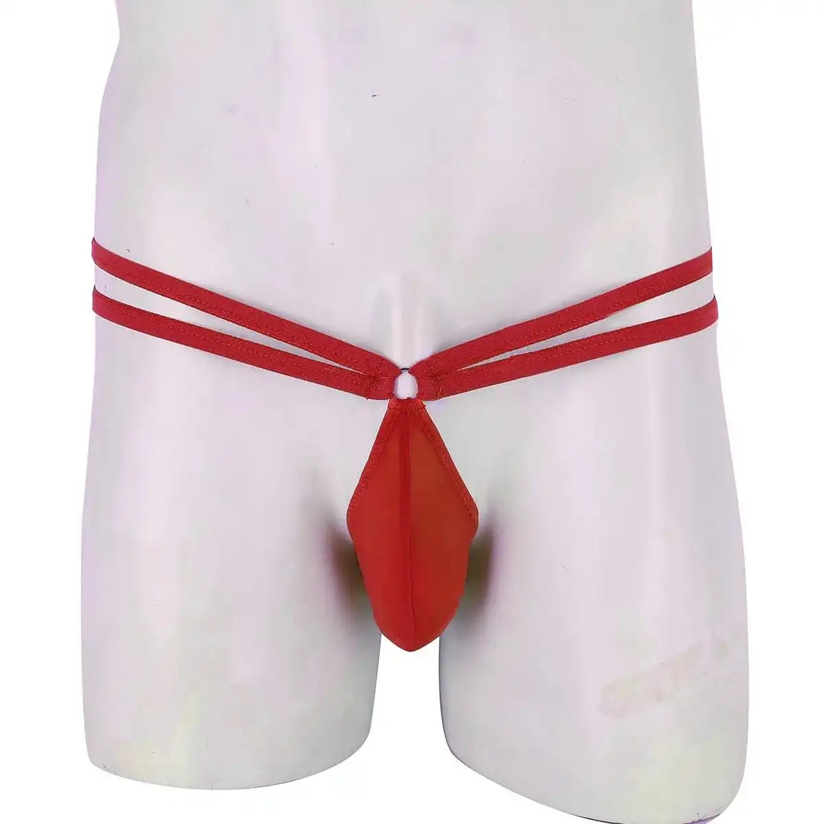 men’s Multicolor double strap minimal pouch thong underwear
