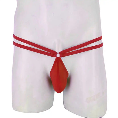 men’s Multicolor double strap minimal pouch thong underwear
