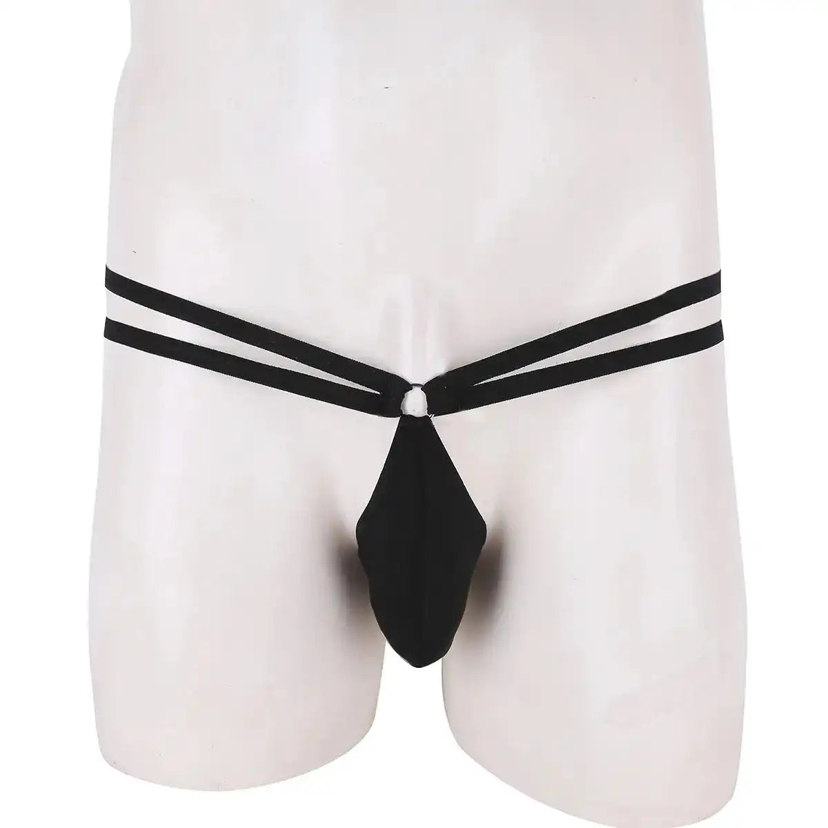 men’s Multicolor double strap minimal pouch thong underwear
