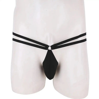 men’s Multicolor double strap minimal pouch thong underwear
