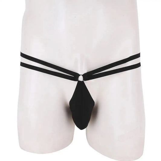 men’s Multicolor double strap minimal pouch thong underwear
