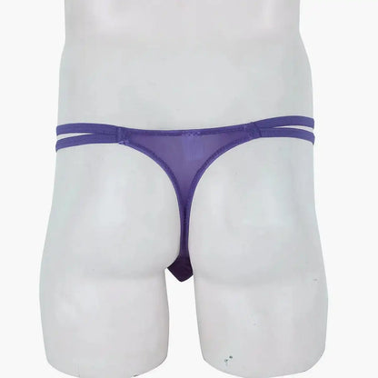 men’s Multicolor double strap minimal pouch thong underwear
