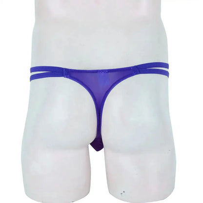 men’s Multicolor double strap minimal pouch thong underwear
