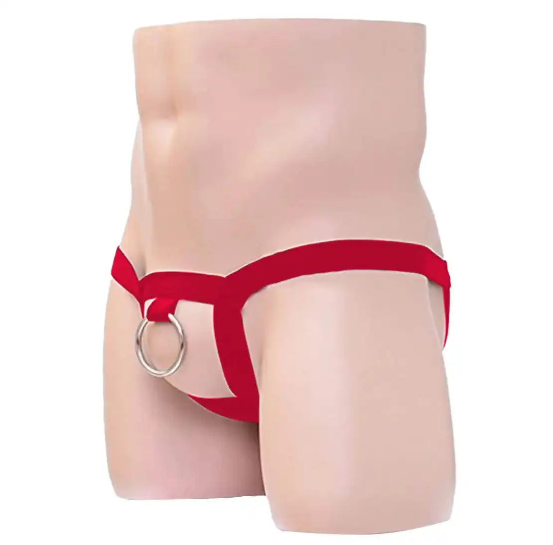 men’s Multicolor open ring jockstrap brief with elastic strap design