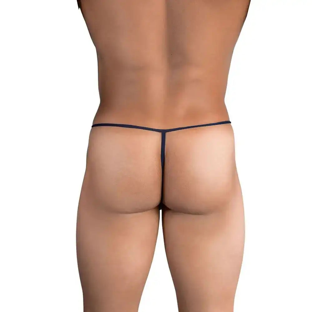 men wearing Multicolor minimal ring strap pouch thong underwear