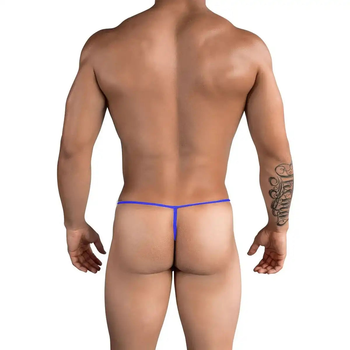 men wearing Multicolor minimal ring strap pouch thong underwear