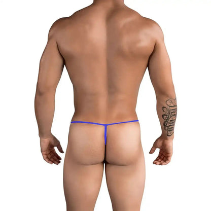 men wearing Multicolor minimal ring strap pouch thong underwear