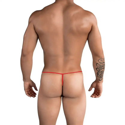 men wearing Multicolor minimal ring strap pouch thong underwear