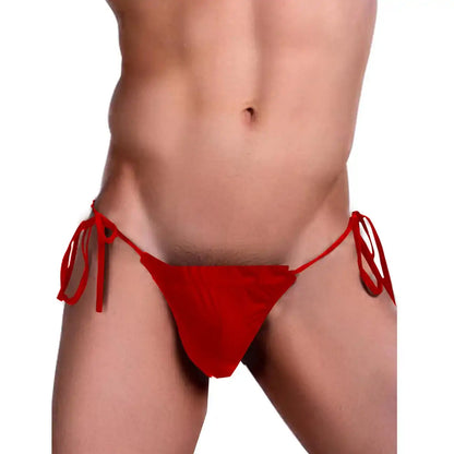 men’s Multicolor tie-side micro bikini brief with adjustable side straps