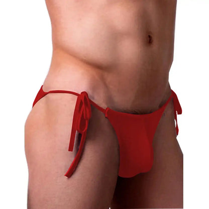 men’s Multicolor tie-side micro bikini brief with adjustable side straps