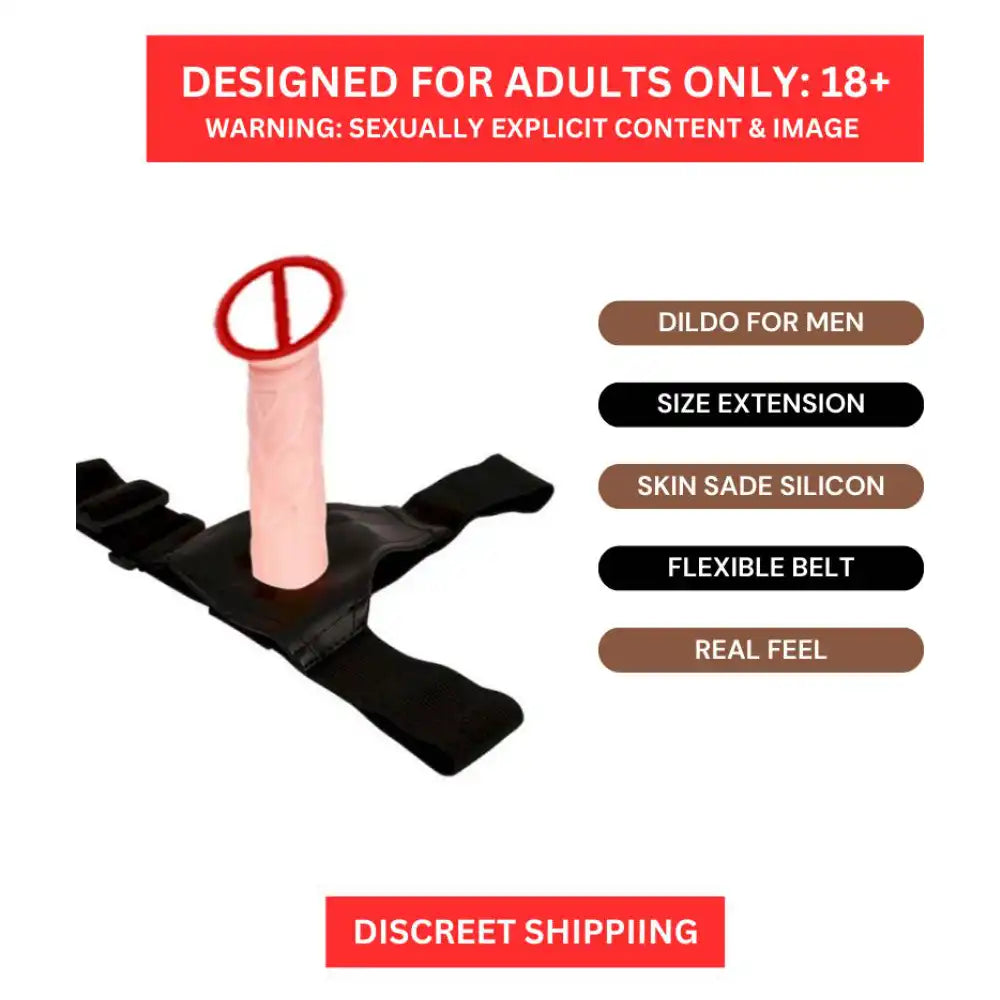 Men's reusable extra dotted silicone sleeve with adjustable waist support belt and stretchable design.