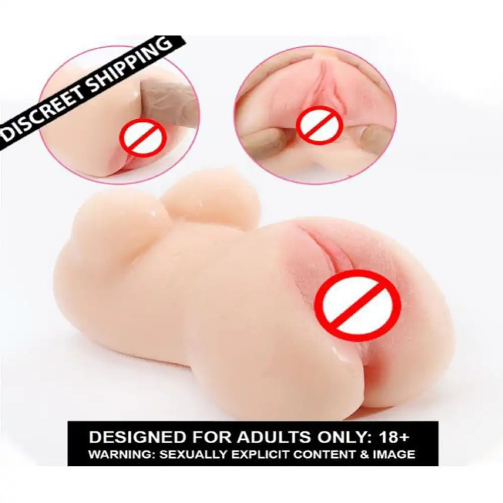 Men's silicone doll toy massager with soft-touch construction and compact reusable design.
