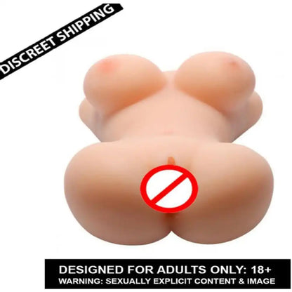Men's silicone doll toy massager with soft-touch construction and compact reusable design.
