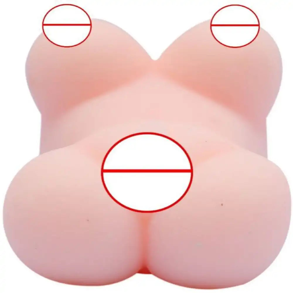 Men's silicone doll toy massager with soft-touch construction and compact reusable design.
