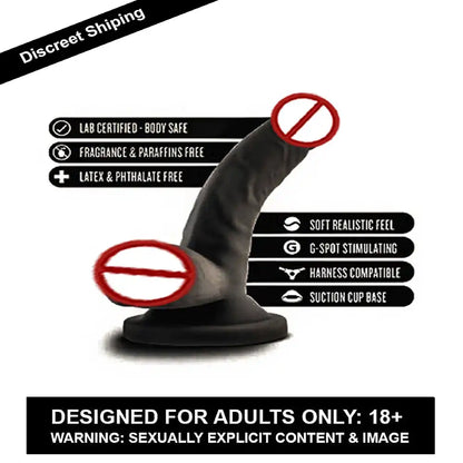 Men's solid silicone massager with suction base and flexible waterproof design.