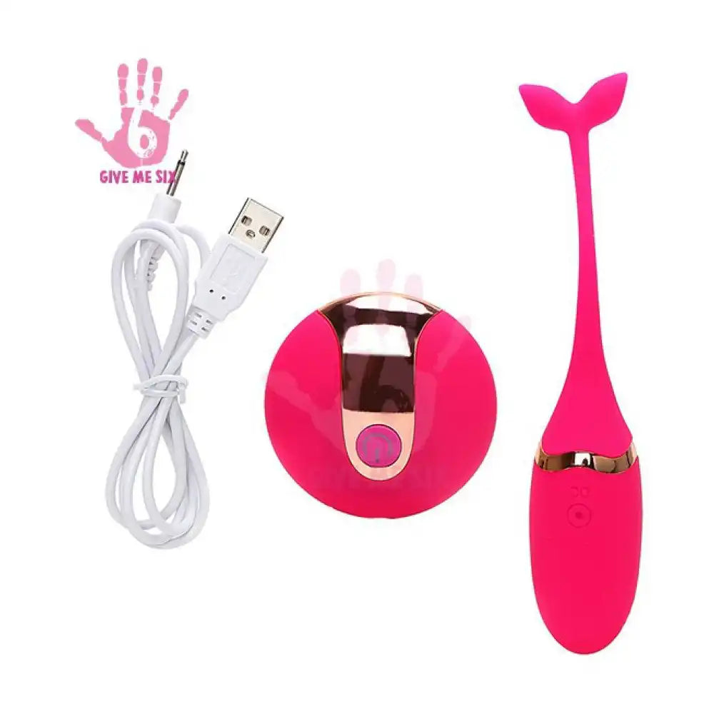 Mini fish wireless vibrating massager for women with waterproof rechargeable remote-control design.

