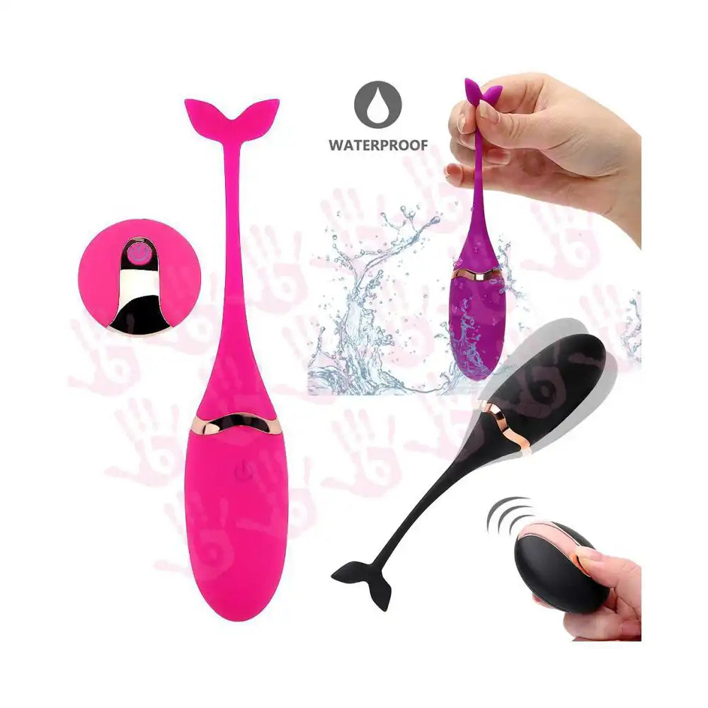 Mini fish wireless vibrating massager for women with waterproof rechargeable remote-control design.
