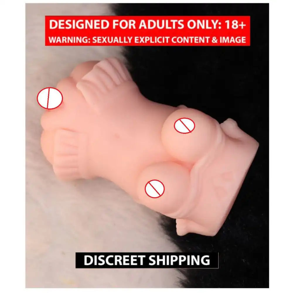 Mini silicone pocket massager with soft textured interior and compact portable design.