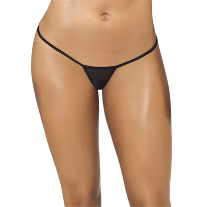 women's minimalist micro string panty featuring ultra-thin side straps and a low-rise seamless-style silhouette.