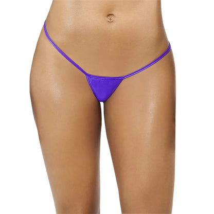 women's minimalist micro string panty featuring ultra-thin side straps and a low-rise seamless-style silhouette.