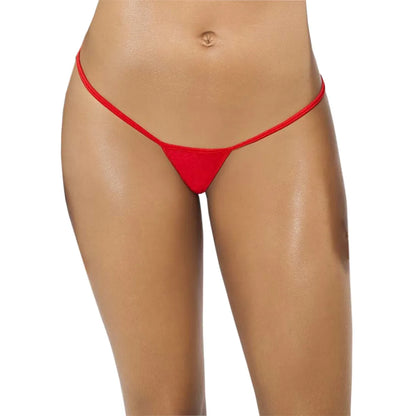 women's minimalist micro string panty featuring ultra-thin side straps and a low-rise seamless-style silhouette.