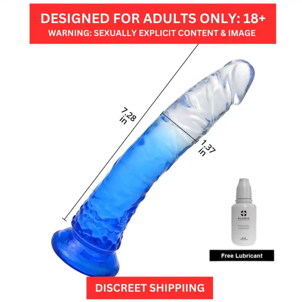 Multi color rainbow wellness massager for women with flexible curved design and suction base.
