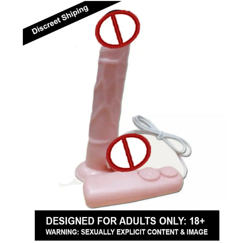 Multi-speed rotating vibrating massager for women with wired controller and ergonomic design.