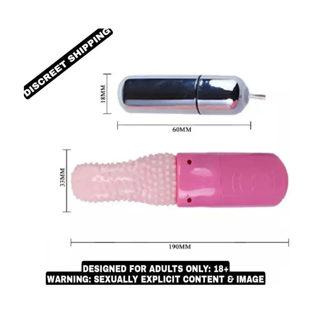 Tongue style vibrating massager with textured silicone surface and adjustable multi-speed control.