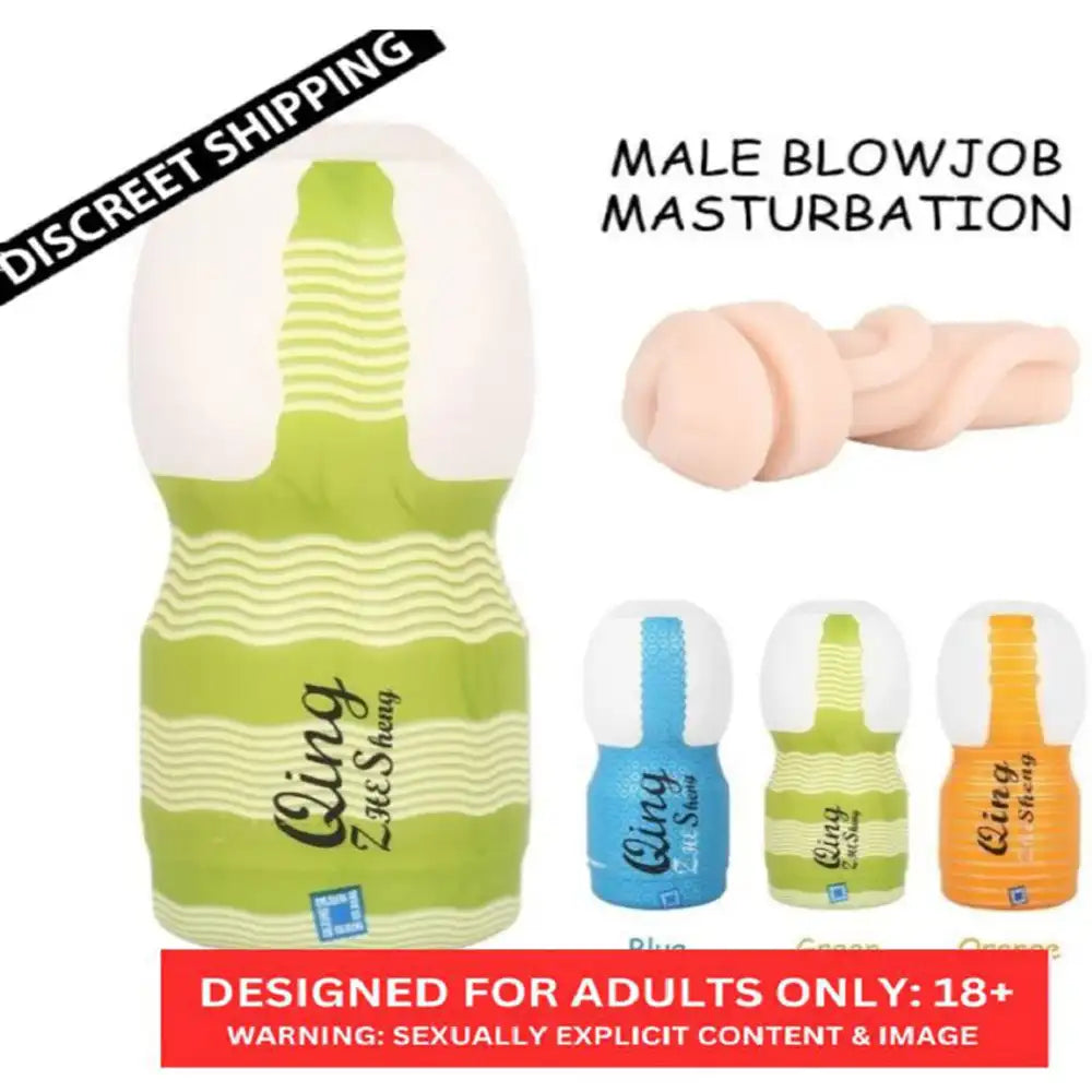QING cup pocket massager for men with soft textured interior and portable ergonomic design