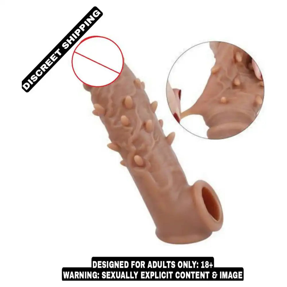 Reusable textured silicone sleeve with flexible construction and ergonomic design.