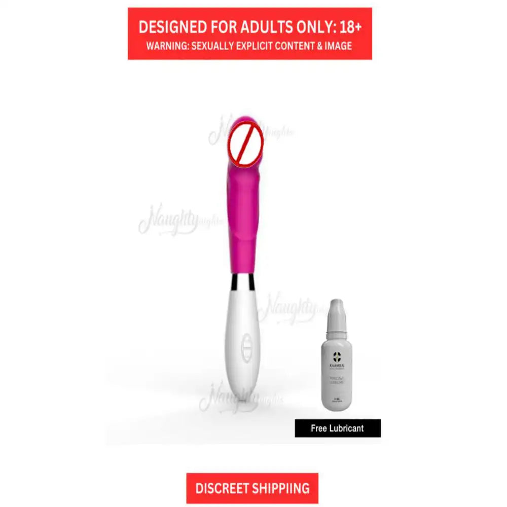 Silicone vibrator massager for women with ergonomic handheld design and multi-speed vibration modes.