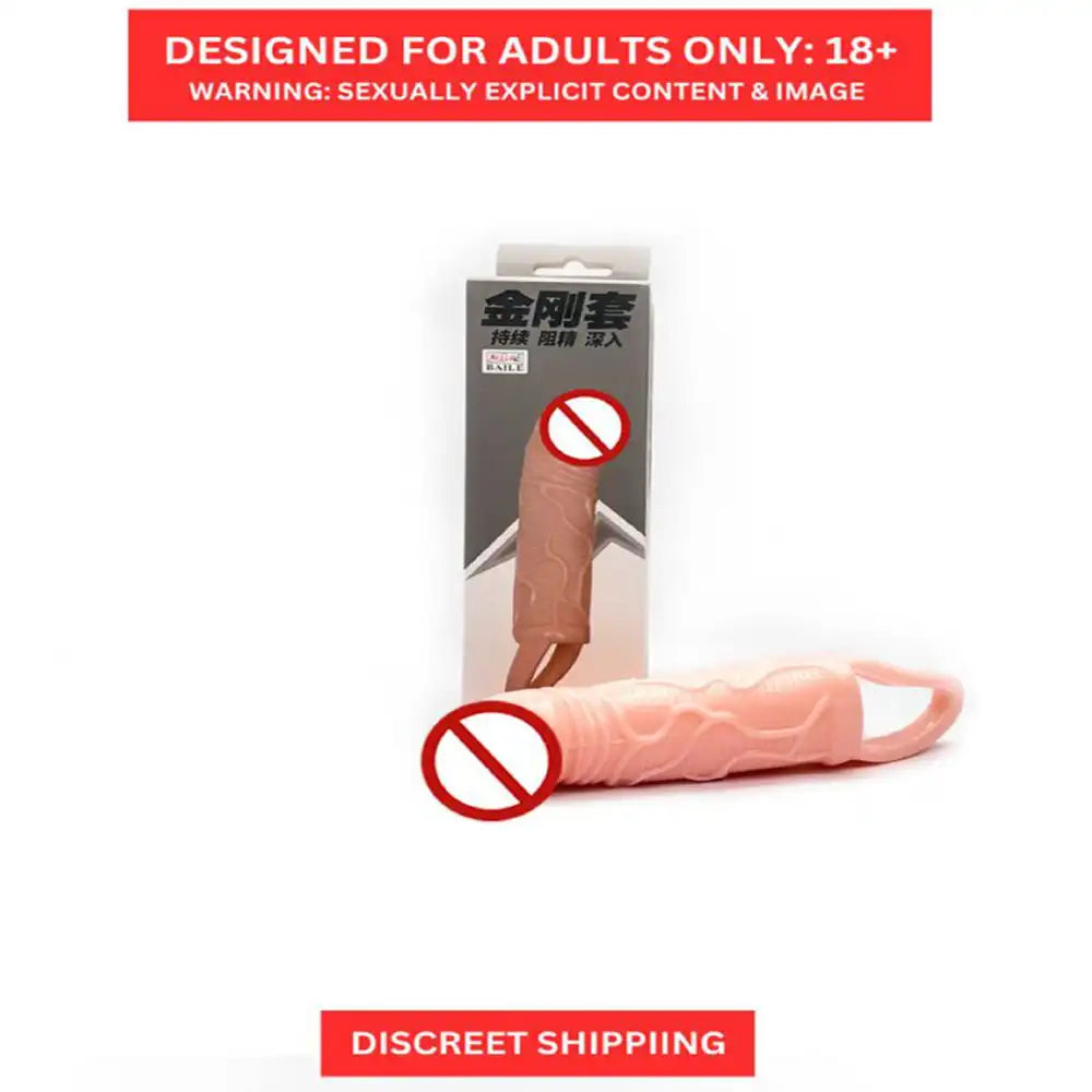 Soft silicone sleeve dragons reusable condom with textured flexible design and washable construction.