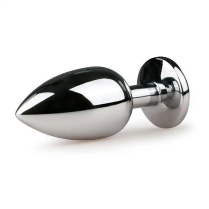 Stainless steel crystal plug with polished silver finish and premium metal construction.