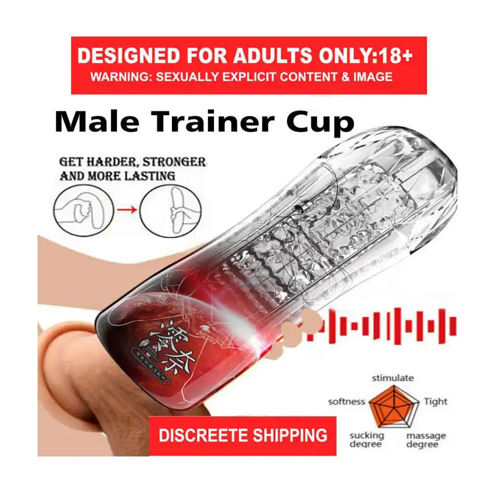 Transparent textured trainer cup with ergonomic design and reusable construction.