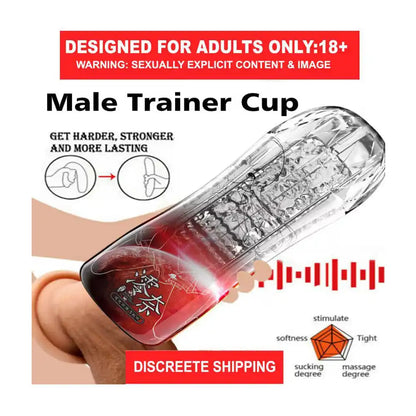 Transparent textured trainer cup with ergonomic design and reusable construction.