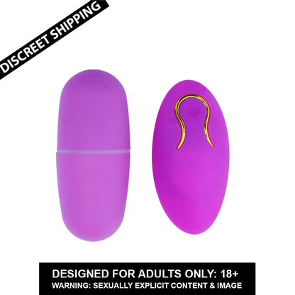 Pink wireless egg vibrator massager with remote control and rechargeable design.