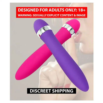 Wireless pocket vibrator massager for women with compact rechargeable design and silicone body.