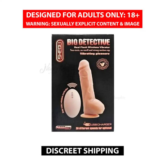 Wireless vibrating massager with remote control, USB rechargeable design, and stable suction base.