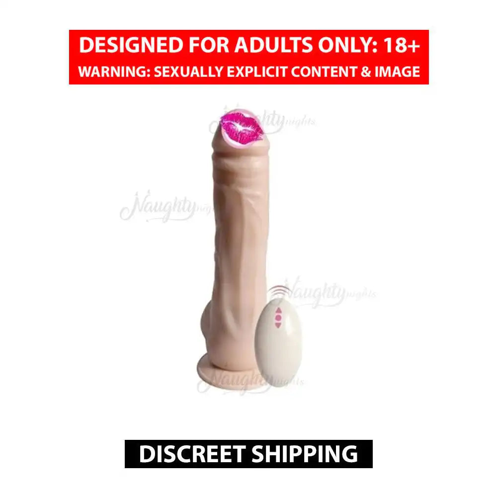 Wireless vibrating massager with remote control, USB rechargeable design, and stable suction base.