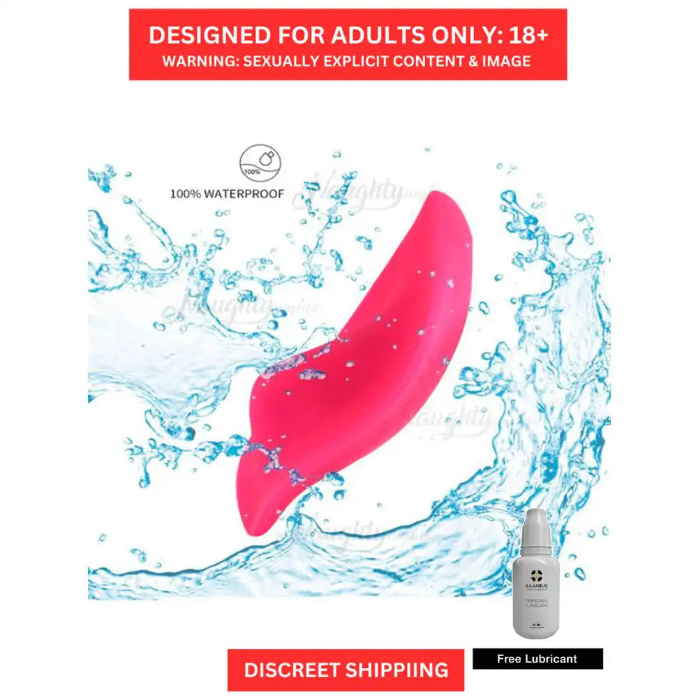 Women's wearable wireless vibrating massager with remote control and ergonomic silicone design.