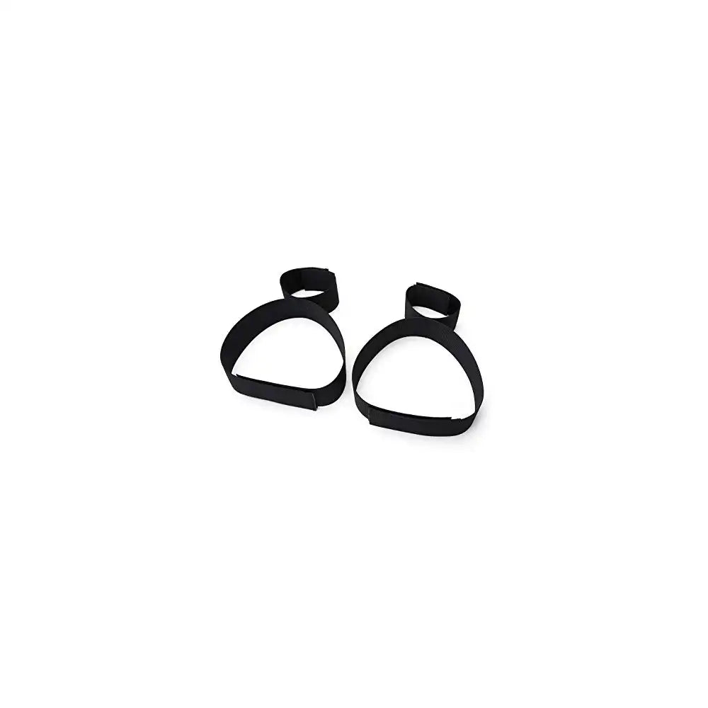 Black wrist-to-thigh position restraint strap with adjustable wrist cuffs and leg positioning straps.